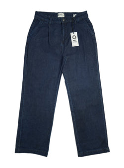 Blue Tencel Blend Formal Pants