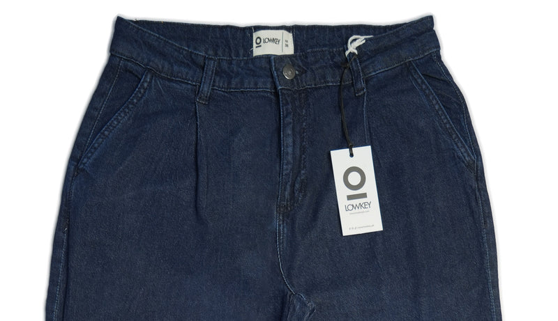 Blue Tencel Blend Formal Pants