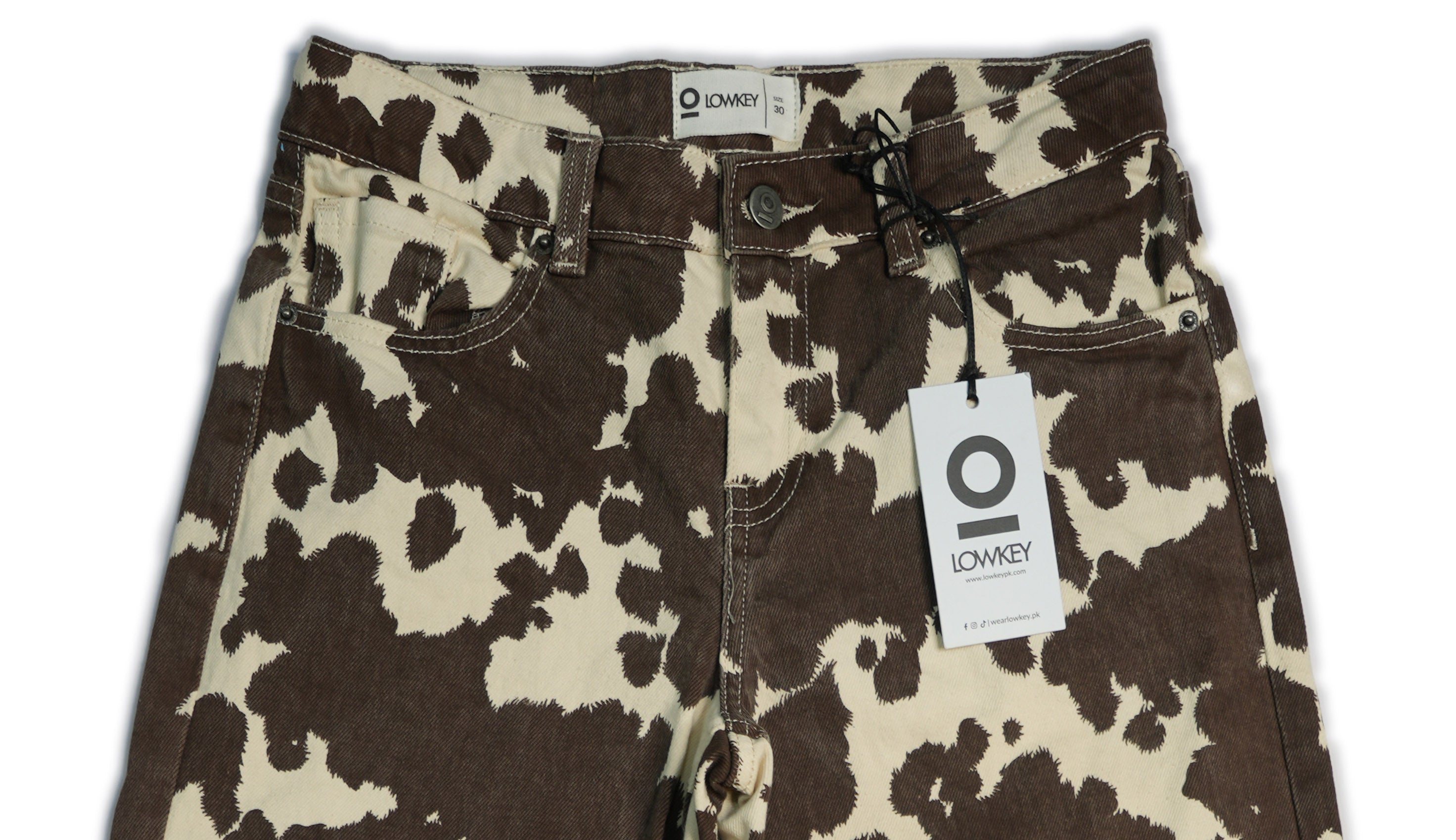 Cow Print Baggy Jeans