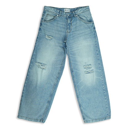 Soft Fade Distressed Baggy Jeans