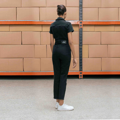 Black Denim Jumpsuit