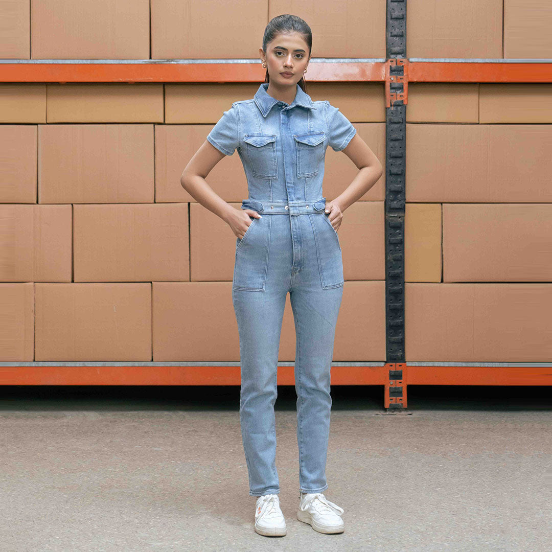 Blue Denim Jumpsuit