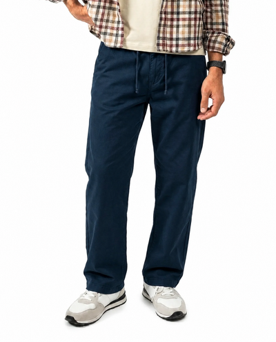 Navy Matte Relax Pants