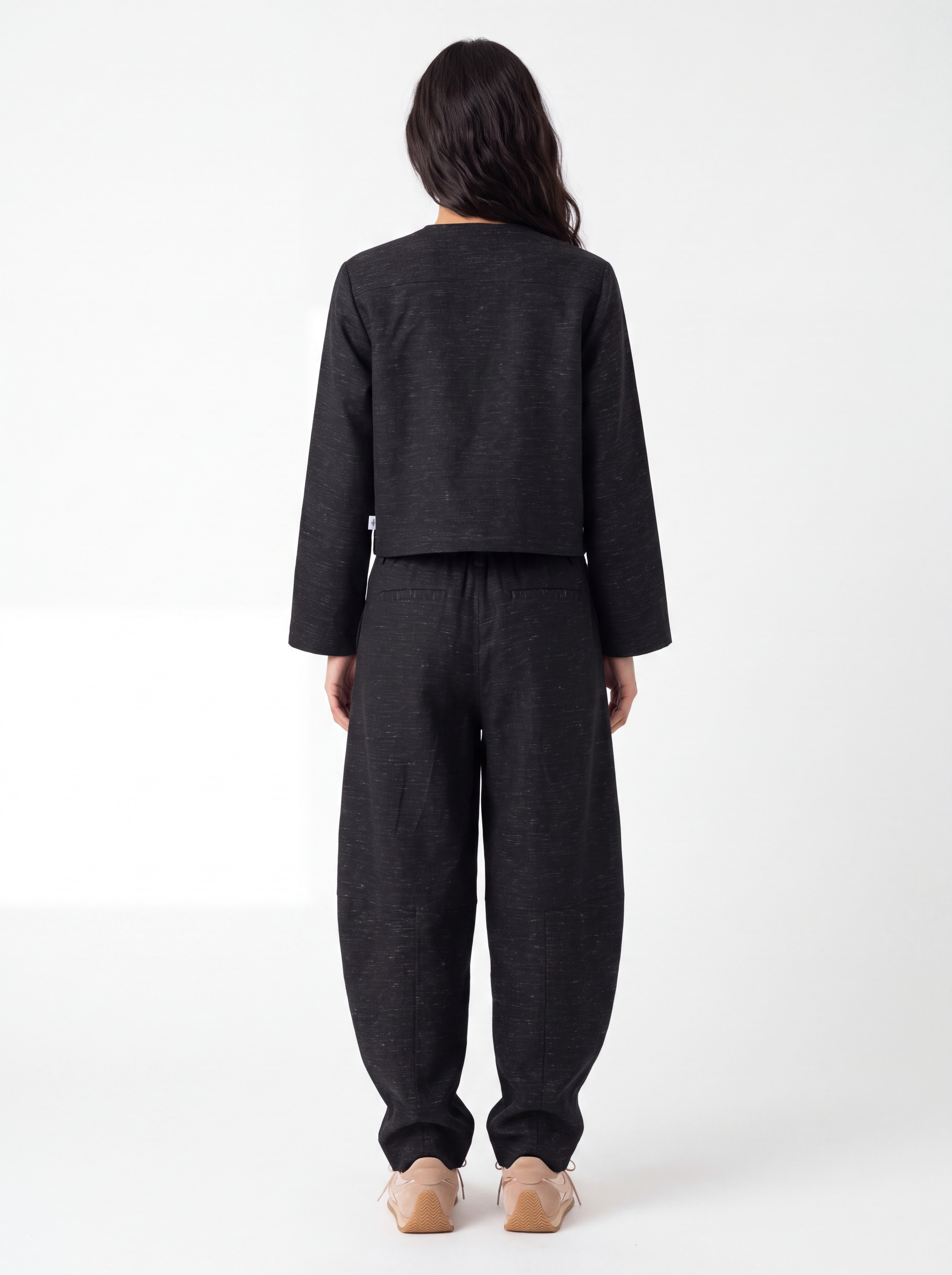 Cape Shirt – Dia Fit – Black Linen