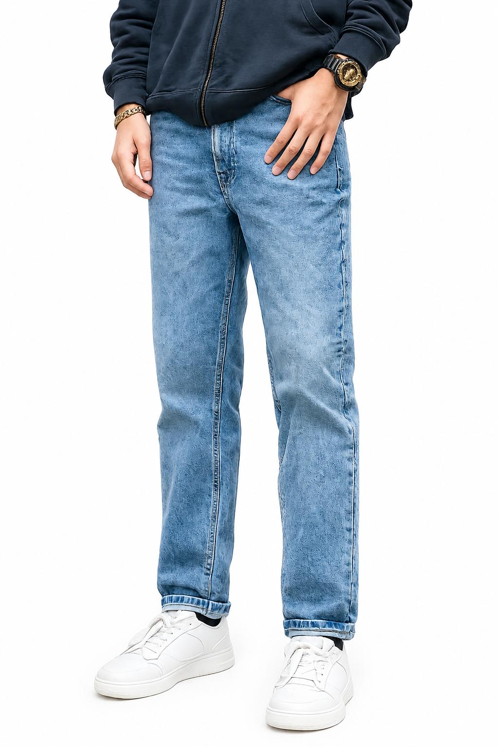 Random Wash Relaxed Jeans