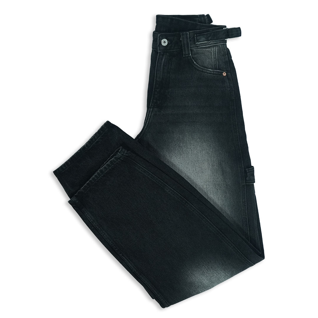 Carpenter Balloon Black Baggy Jeans