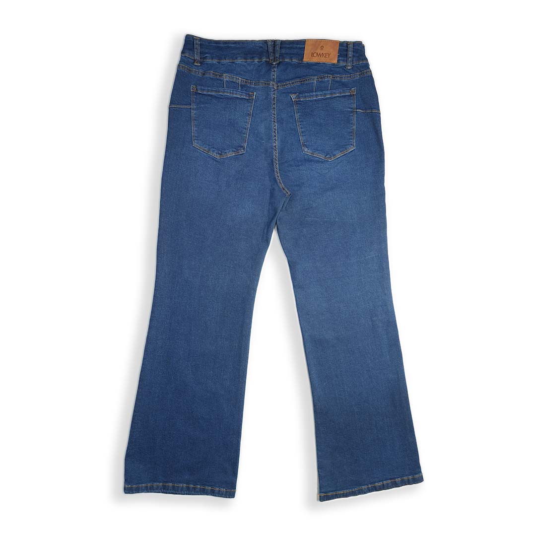 High Rise Flare Jeans with Porkchop Pockets