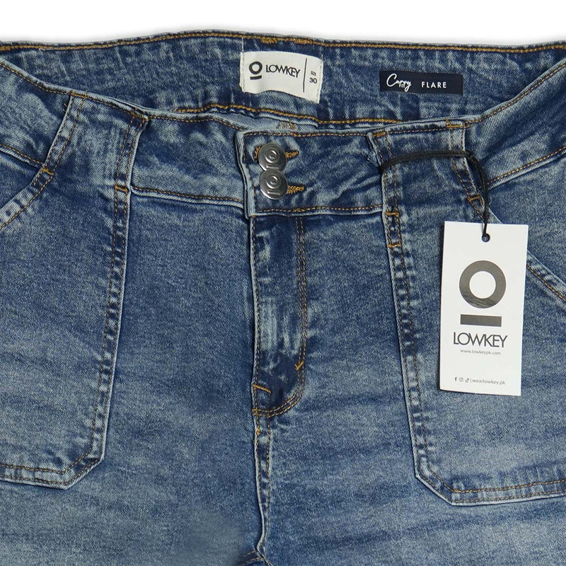 Women's High Rise Flare Jeans with Porkchop Pockets