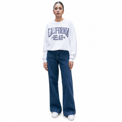 Women's White California Bel-Air Sweatshirt