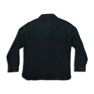 Women's Oversized Charcoal Denim Shacket