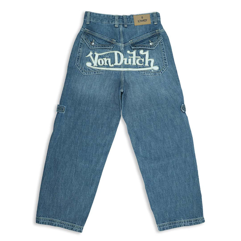 Embroidered Baggy Jeans