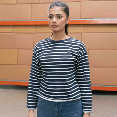 Striped Crewneck Top