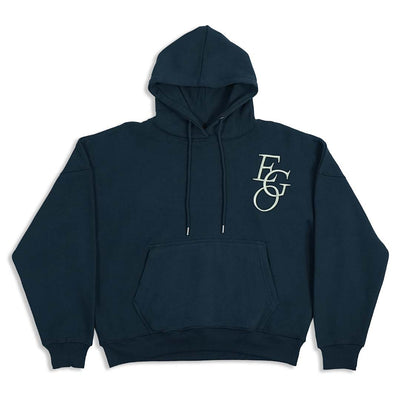 Dark Teal EGO Drop-Shoulder Hoodie
