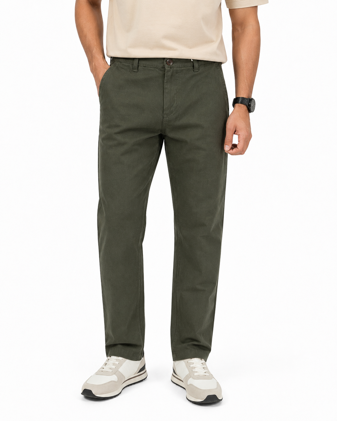 Olive Matte Relax Pants