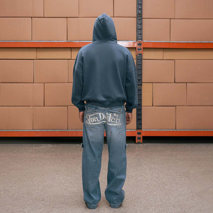 Embroidered Baggy Jeans