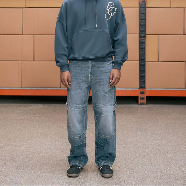 Embroidered Baggy Jeans