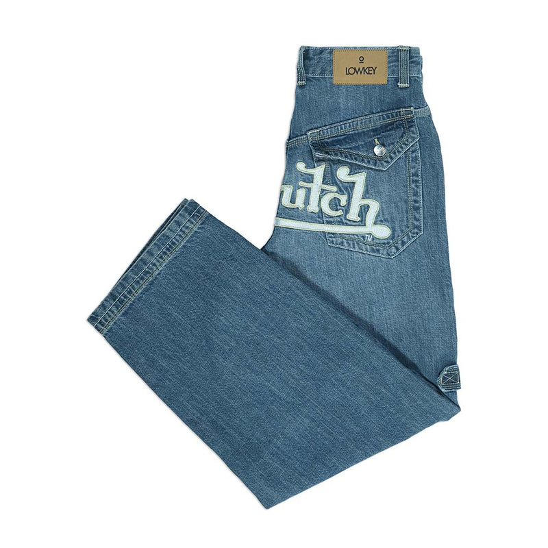 Embroidered Baggy Jeans